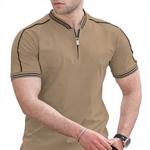 เสื้อโปโลชาย ผ้าถักกันยับ 220 GSM ผ้าปิเก้ 50% คอตตอน/50% โพลีเอสเตอร์ ปักโลโก้ตามสั่ง MOQ ต่ำ สไตล์เฮนลีย์ คอซิป - Product Image 4