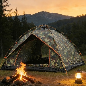 Tentes de camping en plein air, tente de camping familiale imperméable, tente de camping ultralégère pour 2 personnes, ouverture rapide automatique, équipement portable - Product Image 1