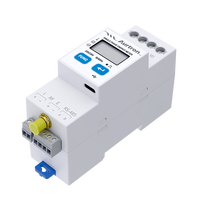 Compteur d'énergie monophasé LoRaWAN Aurtron série DE51 DE51LR |   Moniteur d'énergie sur rail DIN 2P avec contrôle à distance de coupure de l'alimentation par relais