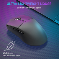 Mouse Gaming ringan tiga mode 26000DPI, Mouse Gaming 1k rasio suara 2.4GHZ BT5.1 trii-mode ultra ringan