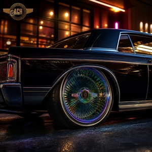 ล้อแม็กซ์ลาย Chameleon Wire Spoke ขอบลึก สำหรับรถคลาสสิค รถ Lowrider รถโชว์ และร้านค้าปลีก/ล้อแม็กซ์ลายลวด - Product Image 4