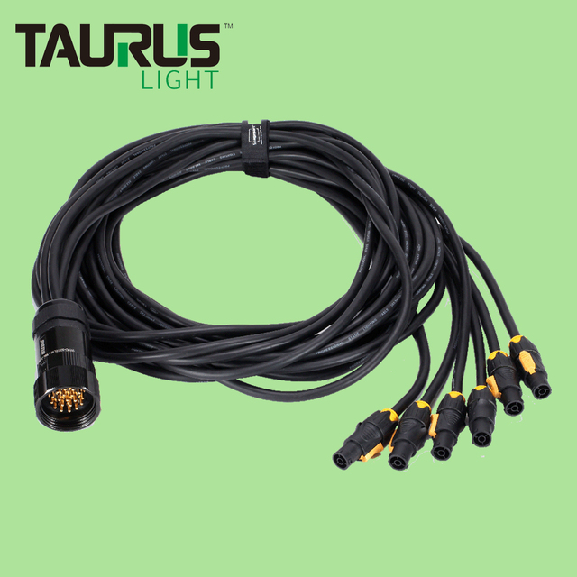 Split Cable Socapex 19 Pin Male to Powercon True1 Breakout Cable Power Electrical Wire Cable