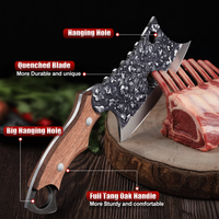 Pisau Daging Baja Tahan Karat Berkualitas Tinggi Khusus untuk Dapur, Alat Pemotong Daging, Pisau Palu Tempa Tugas Berat
