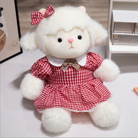Peluche de chèvre blanche personnalisée de haute qualité, souvenir de zoo, chèvre en peluche lavée, rembourrage en coton PP, filet pour soulager le stress
