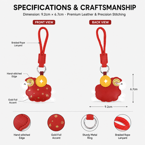 Porte-clés en cuir mignon en forme de mouton, personnalisé avec logo, fabrication directe usine, OEM ODM, fait main, gaufré, breloque de sac animal pour cadeaux - Product Image 4