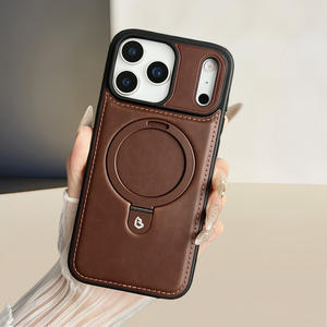 GS Popular Etuis de téléphone portable en cuir de luxe personnalisés pour iPhone 17 Air 17 <span class=keywords><strong>Pro</strong></span> 17 <span class=keywords><strong>Pro</strong></span> Max Etui en cuir avec support magnétique - Product Image 4