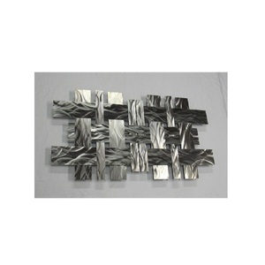 Argent brillant à la main art mural en métal - Product Image 1