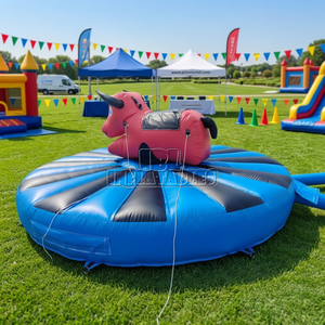 Vente en gros d'équipements d'amusement extérieur commerciaux : <span class=keywords><strong>Jeu</strong></span> de taureau gonflable non motorisé pour enfants, idéal pour la location lors de fêtes, parcs et événements - Product Image 1