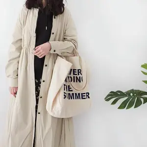 Customized Foldable Large Capacity Casual Cotton Canvas Shopping Tote Bag Oversized Canvas Cotton Bag