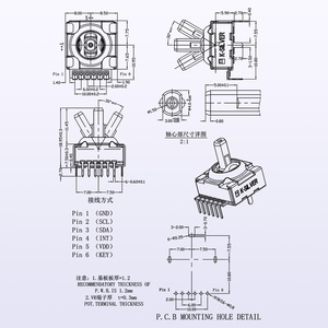 K-bạc tùy chỉnh chơi game thumbstick phím điều khiển Mô-đun đầu ra kỹ thuật số tmr cảm biến với khả năng miễn dịch từ - Product Image 5