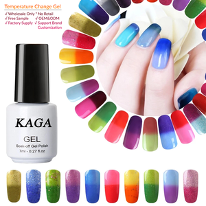 Salon Oem Odm Toptan Satış Sadece Perakende Yok Uv Led Sökülebilir Doğal Sıcaklık Değiştiren Tırnak Jeli 12 Renk Termal Değişen Jel - Product Image 1