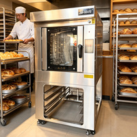 Nouveau four rotatif à air chaud à gaz de haute qualité à 5 plateaux, équipement de boulangerie commercial pour boulangerie et moulin à farine, en acier inoxydable 304 de haute qualité
