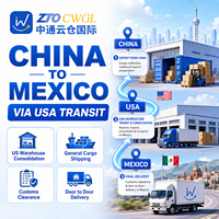Transitaire Mexique Chine vers Mexique via les États-Unis, expédition DDP porte-à-porte pour le commerce électronique, fret général