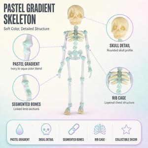Figura de Esqueleto Articulado Impresa en 3D Personalizada para Halloween, Figura Flexible con Tolerancia de Precisión de 0.2mm, Servicio OEM - Product Image 2