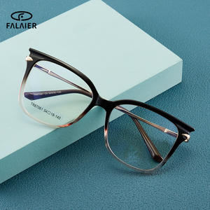 Lunettes anti-lumière bleue pour femmes Falai, monture TR90, design papillon en métal, verres plats, lunettes de lecture 87061 - Product Image 5