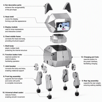 Robot chien IA, compagnon de bureau, écran LCD, WiFi, programmation interactive, jouet éducatif