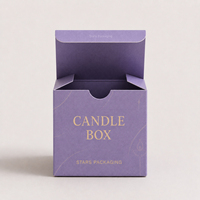 Boîte cadeau pliante personnalisée en carton or violet pour bougies, savons, bijoux, cosmétiques, emballage haut de gamme