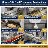 Graisse silicone transparente de qualité alimentaire NSF H1, imperméable, pour emballage alimentaire, déposeur de bonbons, remplisseur de saucisses, fabrication OEM sur mesure