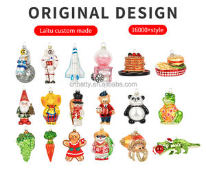 Serie marina festiva di natale ornamenti di vetro dipinto artigianale pendente accessori per matrimonio finestra scena sirena - Product Image 6