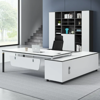 Nouvelle combinaison de bureau et de chaise de direction simple et moderne, table individuelle pour superviseur ou président, mobilier en bois