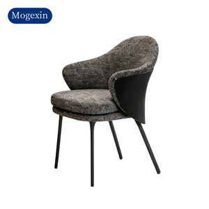 Sillas de Comedor Contemporáneas de Tela Italiana de Lujo con Sillones para Apartamento, Muebles de Comedor de Alta Gama - Product Image 6