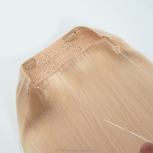 Extensions de cheveux Halo, sortie d'usine, double épaisseur, à clipser, 100% cheveux humains vierges Remy, couleur Ombré - Product Image 1