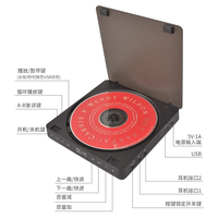 Lecteur CD portable ultra-fin personnalisé en usine avec USB, MP3, WMA, double prise casque, chargement USB, écran LED pour étudiants, études et voyages