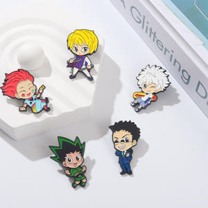 Ensemble d'épinglettes <span class=keywords><strong>Cosplay</strong></span> personnalisées-Broches d'animation japonaise classique Badge Impression numérique Kurapika Leorio <span class=keywords><strong>Hisoka</strong></span> Anime Pins Hard - Product Image 3