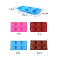Moule en silicone semi-sphérique à 6 cavités pour mousse, chocolat, gelée et gâteaux 3D pour la pâtisserie