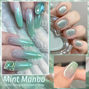Esmalte de uñas en gel efecto ojo de gato azul marino, brillo estelar, magnético, curado con luz UV LED, para decoración de uñas, venta al por mayor para salones de belleza - Product Image 4