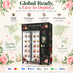 Wholesale 24/7 Automated <b>Flower</b> Boutique Blumenautomat Smart Europe Automatic Refrigerator Fresh <b>Flower</b> Vending Machine for Sale - Product Image 6