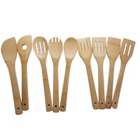 Accessoires de cuisine en bambou, ustensiles de cuisine, ensemble d'ustensiles de cuisine en bambou
