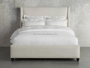 Meubles de chambre à coucher élégants, lit avec tissage à texture minimale - Product Image 3