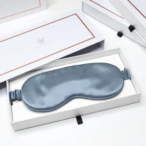 Mascarilla de seda para dormir, máscara de ojo de seda Mulberry 6A con caja, nuevo diseño personalizado, 2022