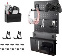 Support de rangement latéral pour bureau en métal, support de rangement sous le bureau, organisateur de bureau suspendu pour le bureau et la maison