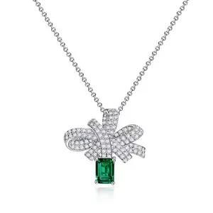 Collana con ciondolo smeraldo di vendita calda Hailer collana con perline di smeraldo di alta qualità