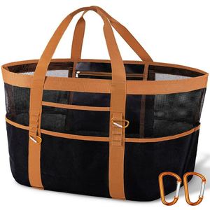 Sac de plage en filet avec fermeture éclair, grand sac fourre-tout de plage pour femme, sac de voyage pour jouets de piscine et essentiels de croisière - Product Image 5