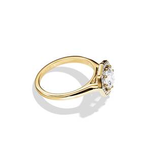 Nuevo anillo de oro amarillo de circón de corte redondo de moda con joyería de compromiso de lujo chapado en rodio para mujer para fiesta - Product Image 4