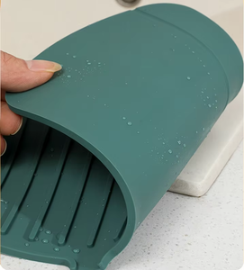 <span class=keywords><strong>Rubinetto</strong></span> in Silicone maniglia gocciolatore vassoio tappetino portasapone spugna porta lavello cucina gadget grigiastro tappetino asciugatura bagno - Product Image 4