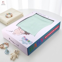 Boîte en carton pliable avec poignée pour couverture de bébé, literie, édredon, oreiller, ustensiles de cuisine, impression numérique de bonne qualité