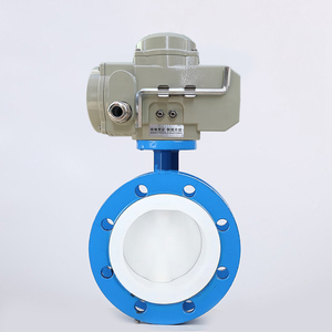 DN200 8 Inch PN16 24 Volt <b>PTFE</b> Seat Ductile Iron Motor Operated Double Flange ED18 Double Flange - Product Image 2