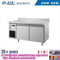 Réfrigérateur de travail professionnel à double porte en acier inoxydable, sans givre, certifié CE CB, pour cuisine commerciale, restaurant et traiteur