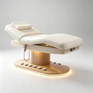 Lit de massage électrique de luxe moderne pour salon, nouveau, avec 3 moteurs, airbag, chauffage et fonctions esthétiques pour soins du visage - Product Image 1