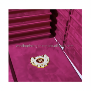 Luxury Velvet <b>Wedding</b> Invitation Box with <b>Ribbon</b> Elegant Velvet Box for <b>Wedding</b> Cards and Invitations - Product Image 1