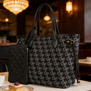 Bolso Tote Grande para Mujer, Bolso de Hombro de Moda, Estilo de Diseñador, Bolso Tote de Trabajo con Bolsillo con Cremallera - Product Image 1