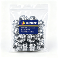 Slotted Self Tapping Thread Insert Stainless Steel 304 Threaded Insert Nuts Fasteners for Wood Furniture M3-M20
