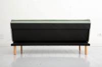 Canapé-lit extensible en tissu Nisco - Design moderne - Idéal pour les appartements - Confortable et durable - Pieds en bois - Vente directe d'usine