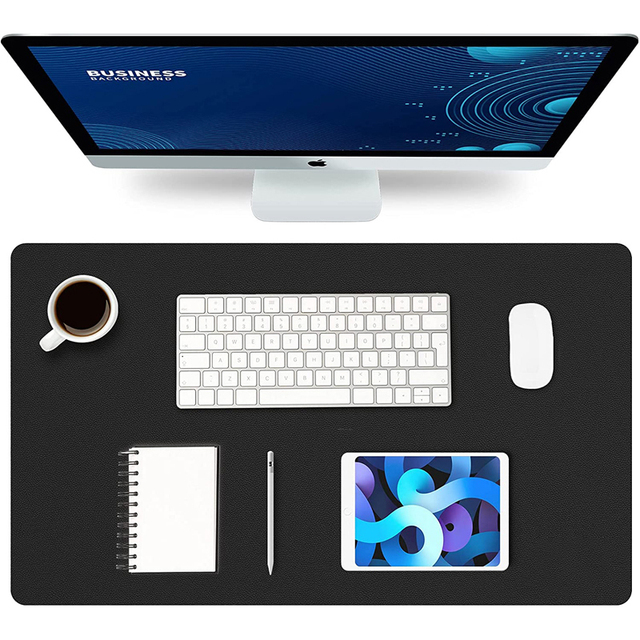 Custom Multifunctional Dual-Sided Desk Mat Handmade Leather Office Desk Pad Waterproof Desk Writing Pad