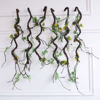 Vigne artificielle flexible pour reptiles, branche pliable, vigne jungle, grimpeur, jungle, forêt, branche pliable, décoration de terrarium, cage, habitat pour animaux de compagnie