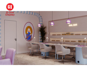 เฟอร์นิเจอร์แสดงบาร์เล็บทันสมัยสำหรับสปาร้านทำเล็บทันสมัยออกแบบได้ตามต้องการ - Product Image 5